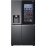 Refurbished LG InstaView ThinQ GSXV90MCAE 635 Litre American Fridge Freezer With Plumbed Ice And Water Dispenser Black