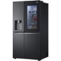 Refurbished LG InstaView ThinQ GSXV90MCAE 635 Litre American Fridge Freezer With Plumbed Ice And Water Dispenser Black