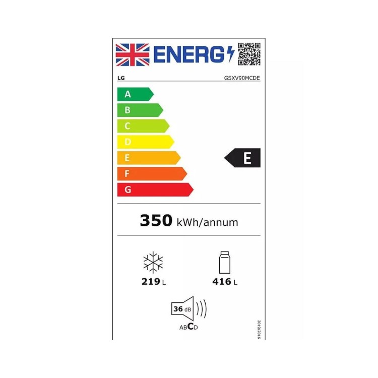 LG InstaView 635 Litre Side-by-Side American Fridge Freezer - Matte Black