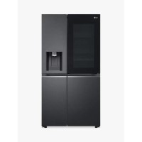 LG InstaView 635 Litre Side-by-Side American Fridge Freezer - Matte Black