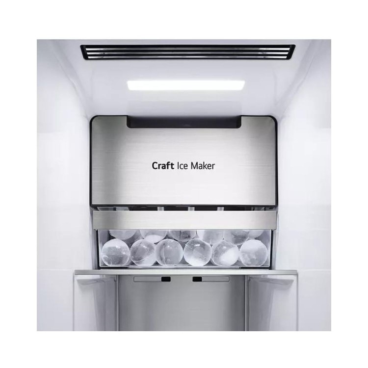 LG InstaView 635 Litre Side-by-Side American Fridge Freezer - Matte Black