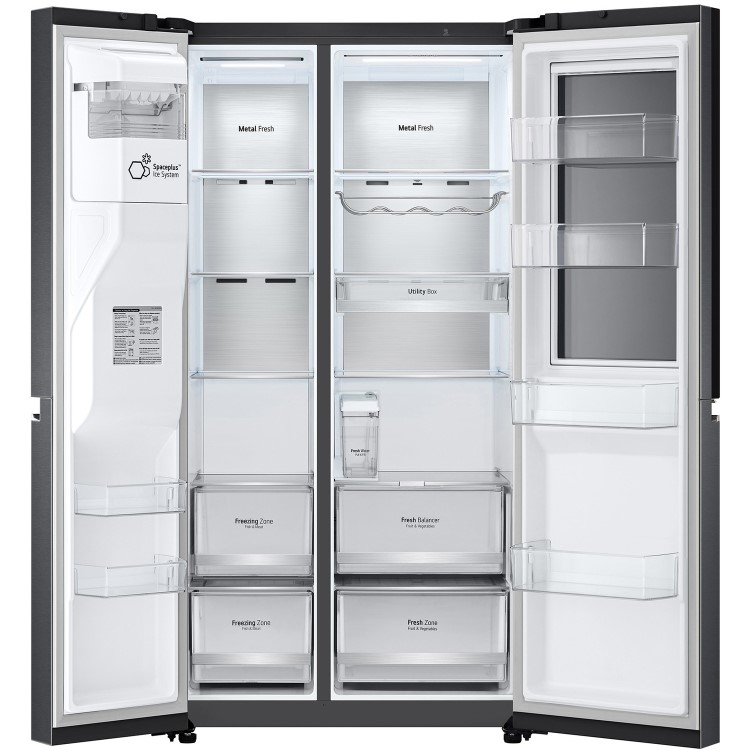 LG 635 Litre Side-By-Side American Fridge Freezer  - Matte Black