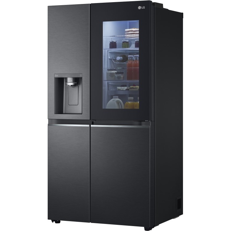 LG 635 Litre Side-By-Side American Fridge Freezer  - Matte Black