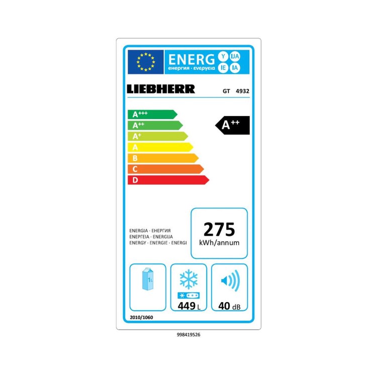Liebherr GT4932 Comfort 137cm Wide 449L Chest Freezer White