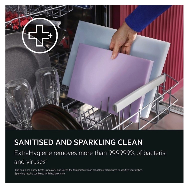 AEG 6000 Semi-Integrated Dishwasher - B-rated  Stainless steel control panel