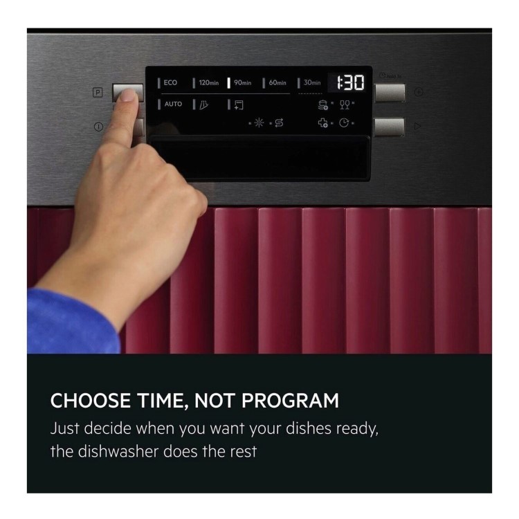 AEG 6000 Semi-Integrated Dishwasher - B-rated  Stainless steel control panel