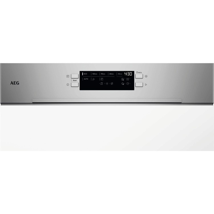 AEG 6000 Semi-Integrated Dishwasher - B-rated  Stainless steel control panel