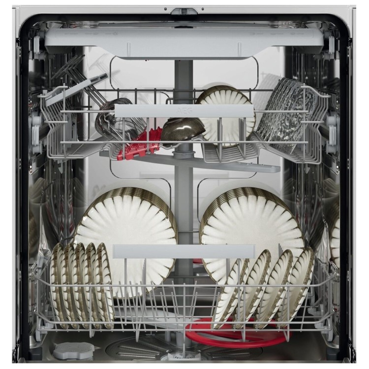 AEG 6000 Semi-Integrated Dishwasher - B-rated  Stainless steel control panel