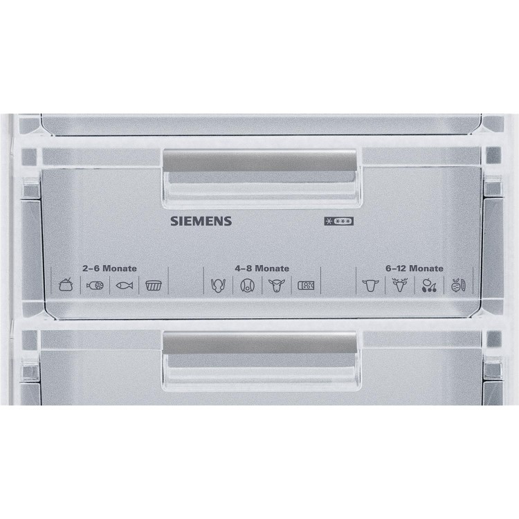 Siemens GU15DA50GB iQ100 60cm Wide Integrated Upright Under Counter Freezer - White