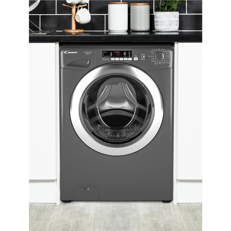 Candy GVS1410DC3R-80 10kg 1400rpm Smart Touch Freestanding Washing Machine - Graphite