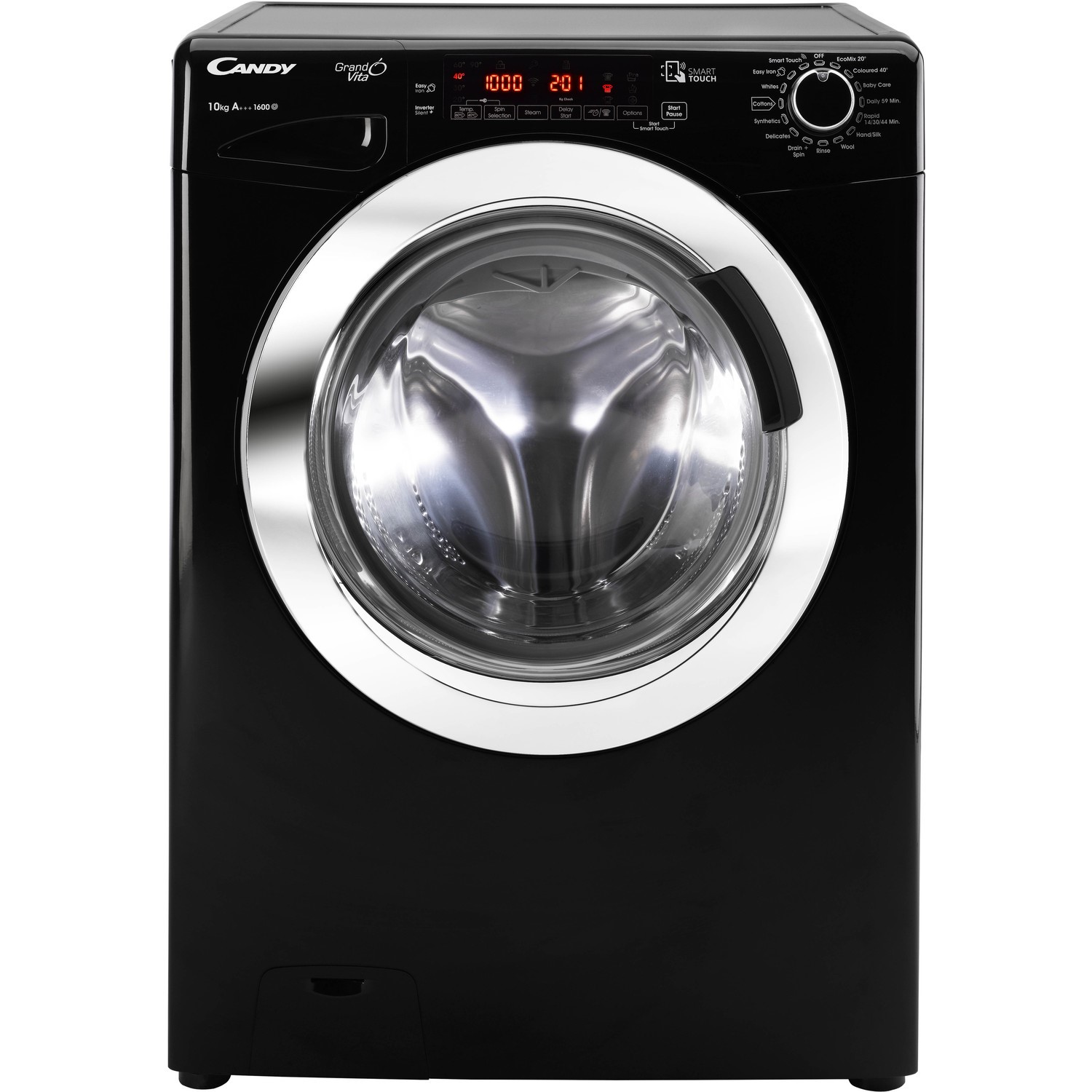 GRADE A2 Candy GVS1610THCB Smart 10kg 1600rpm Freestanding Washing Machine Black