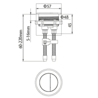 Gloss White 48mm Cistern Flush Button - Suitable for Albi Ashford Newport Palma Ripley & Tanya