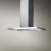 Elica GXY-ISL-LED-WH 90cm Island Cooker Hood - White Glass/Stainless Steel