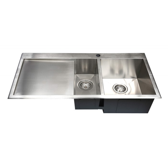 Taylor & Moore Square 1.5 Bowl Left Hand Drainer Stainless Steel