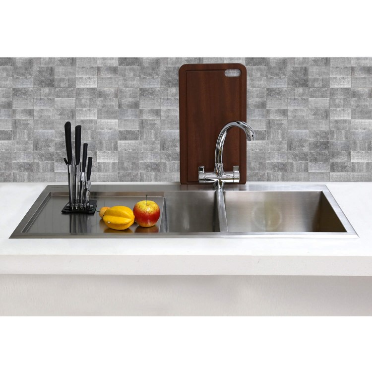 GRADE A3 - Taylor & Moore George 1.5 Bowl Left Hand Drainer Stainless Steel Sink