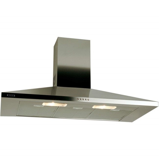 GRADE A1 - LEISURE H91PX 90cm Chimney Cooker Hood Stainless Steel