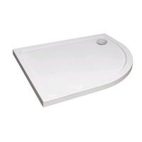 GRADE A3 - 1200 x 900 Offset Quadrant 45mm Acrylic capped Stone Resin Tray - Right Handed