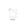 GRADE A3 - 1200 x 900 Offset Quadrant 45mm Acrylic capped Stone Resin Tray - Right Handed