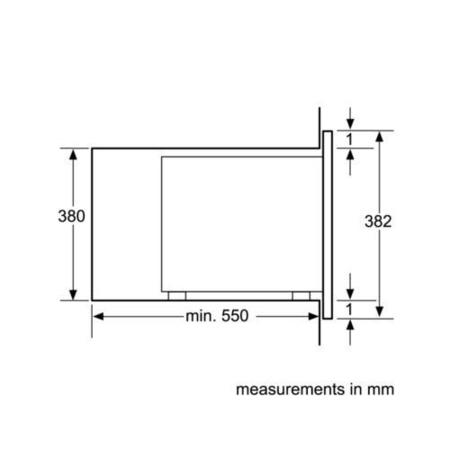 GRADE A1 - Neff H12WE60N0G 900W 25L Built-in Standard Microwave Stainless Steel
