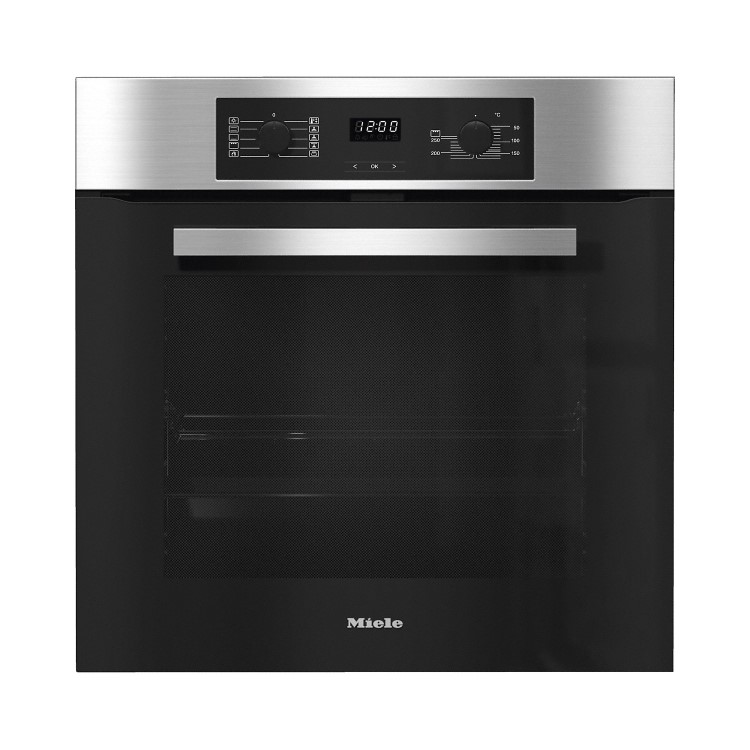 Miele H2267BP A+ Rated Built In Large Capacity Single Oven With Pyrolytic Cleaning - CleanSteel