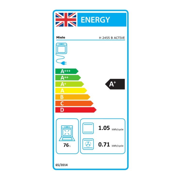 Miele H2455B Active Electric Single Oven - Stainless Steel