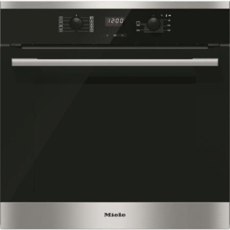 GRADE A1 - As new but box opened - Miele H2561B EasyControl 7 Function Electric Built-in Single Oven CleanSteel