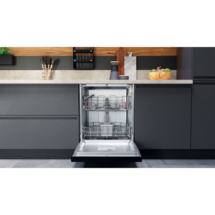Hotpoint Semi-Integrated Dishwasher - Black Quick Wash