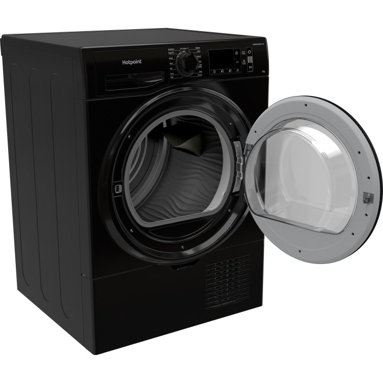 Refurbished Hotpoint H3D81BUK Freestanding Condenser 8KG Tumble Dryer Black