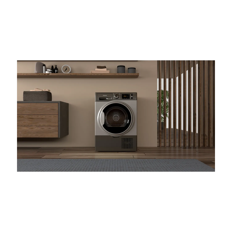 Refurbished Hotpoint H3D81GSUK Freestanding Condenser 8KG Tumble Dryer Graphite
