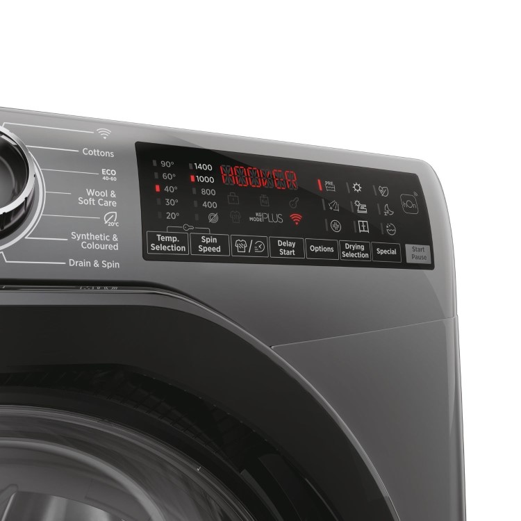 Refurbished Hoover H-Wash 350 H3DPS4966TAMBR80 Freestanding 9/6KG 1400 Spin Washer Dryer Graphite