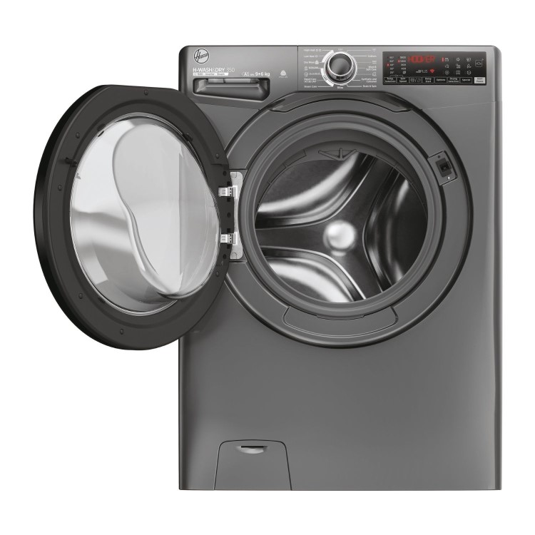 Refurbished Hoover H-Wash 350 H3DPS6966TAMBR80 Freestanding 9/6KG 1600 Spin Washer Dryer Graphite