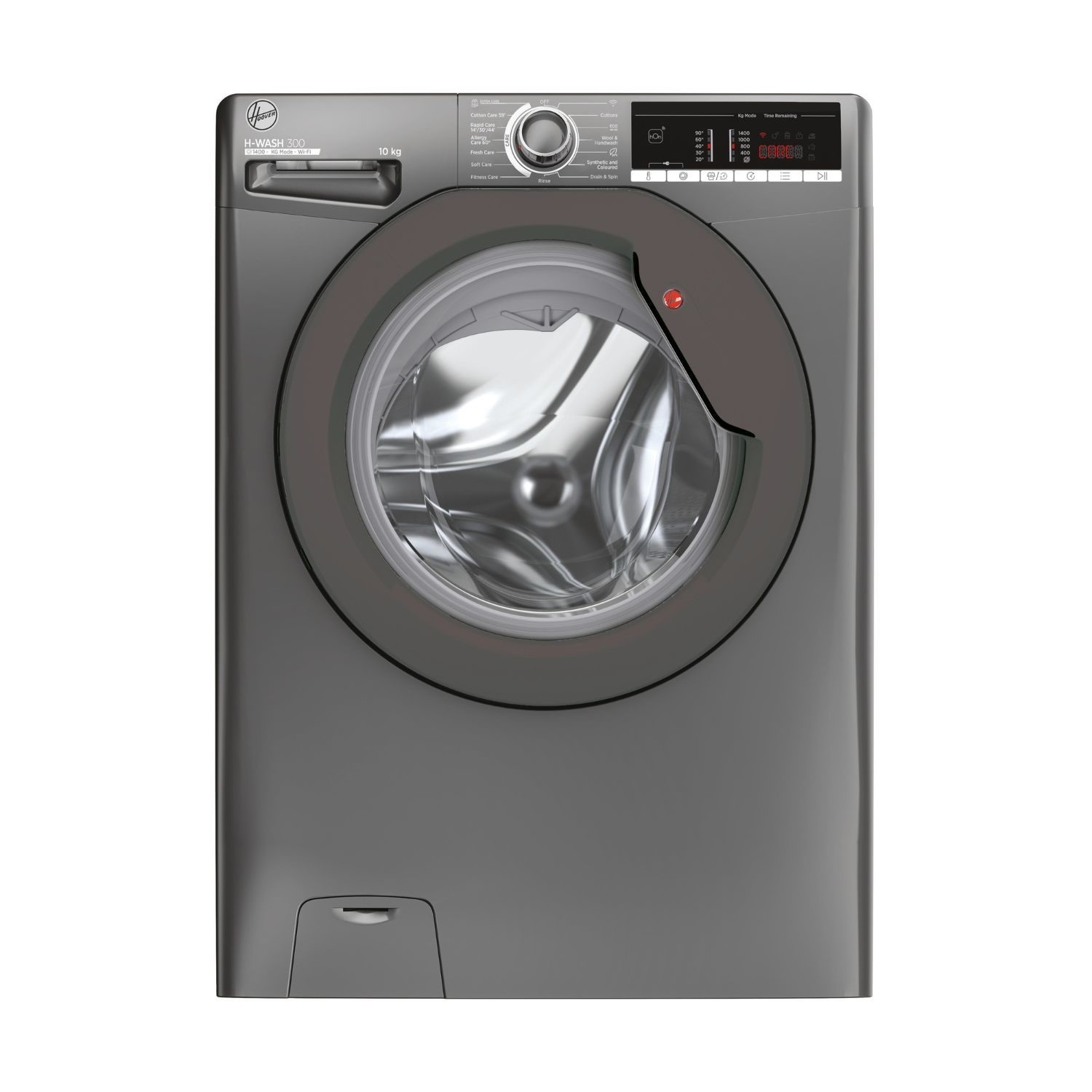 Hoover Anthracite H-Wash 300 10Kg Washing Machine - Smart Wi-Fi B-Rated 1400Rpm - Graphite Freestanding