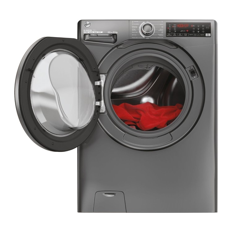 Refurbished Hoover H-Wash 350 H3WPS4106TAMBR80 Freestanding 10KG 1400 Spin Washing Machine Graphite