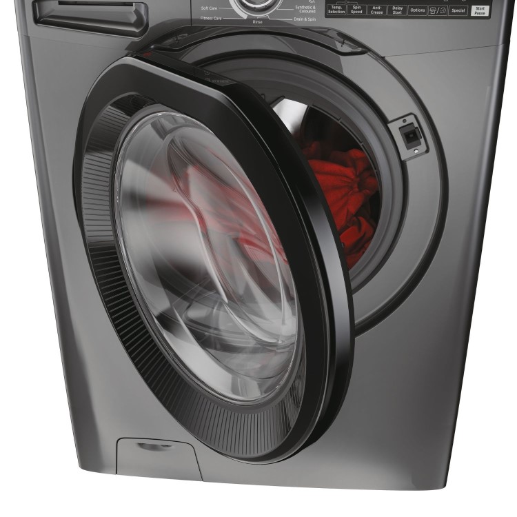 Refurbished Hoover H-Wash 350 H3WPS4106TAMBR80 Freestanding 10KG 1400 Spin Washing Machine Graphite