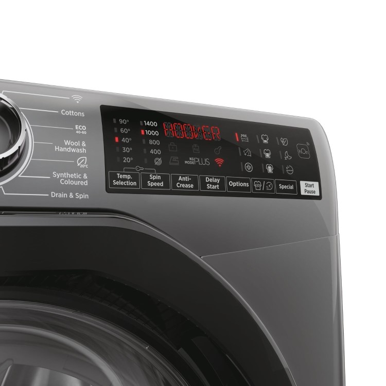 Refurbished Hoover H-Wash 350 H3WPS4106TAMBR80 Freestanding 10KG 1400 Spin Washing Machine Graphite