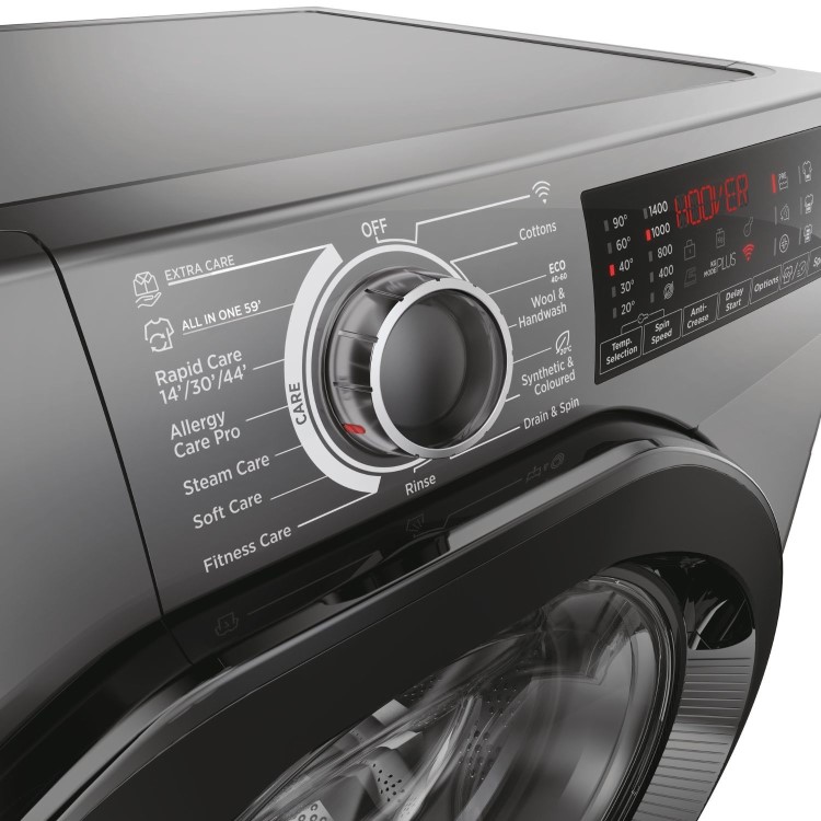 Refurbished Hoover H-Wash 350 H3WPS4106TAMBR80 Freestanding 10KG 1400 Spin Washing Machine Graphite