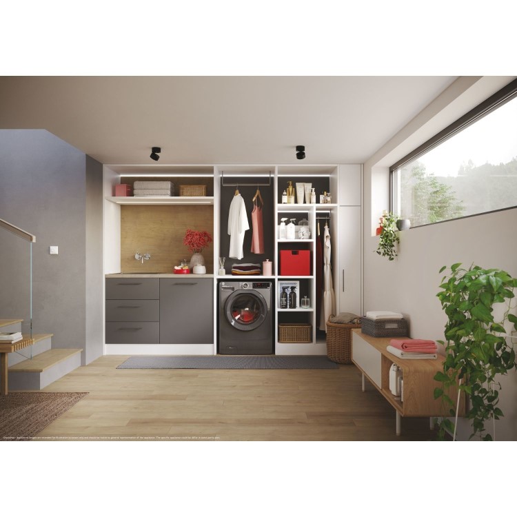 Hoover H-Wash 350 8kg 1400rpm Washing Machine - Graphite