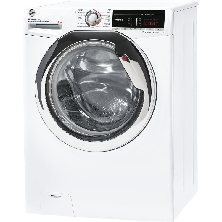 Hoover 8kg 1400rpm Freestanding Washing Machine White Chrome Door