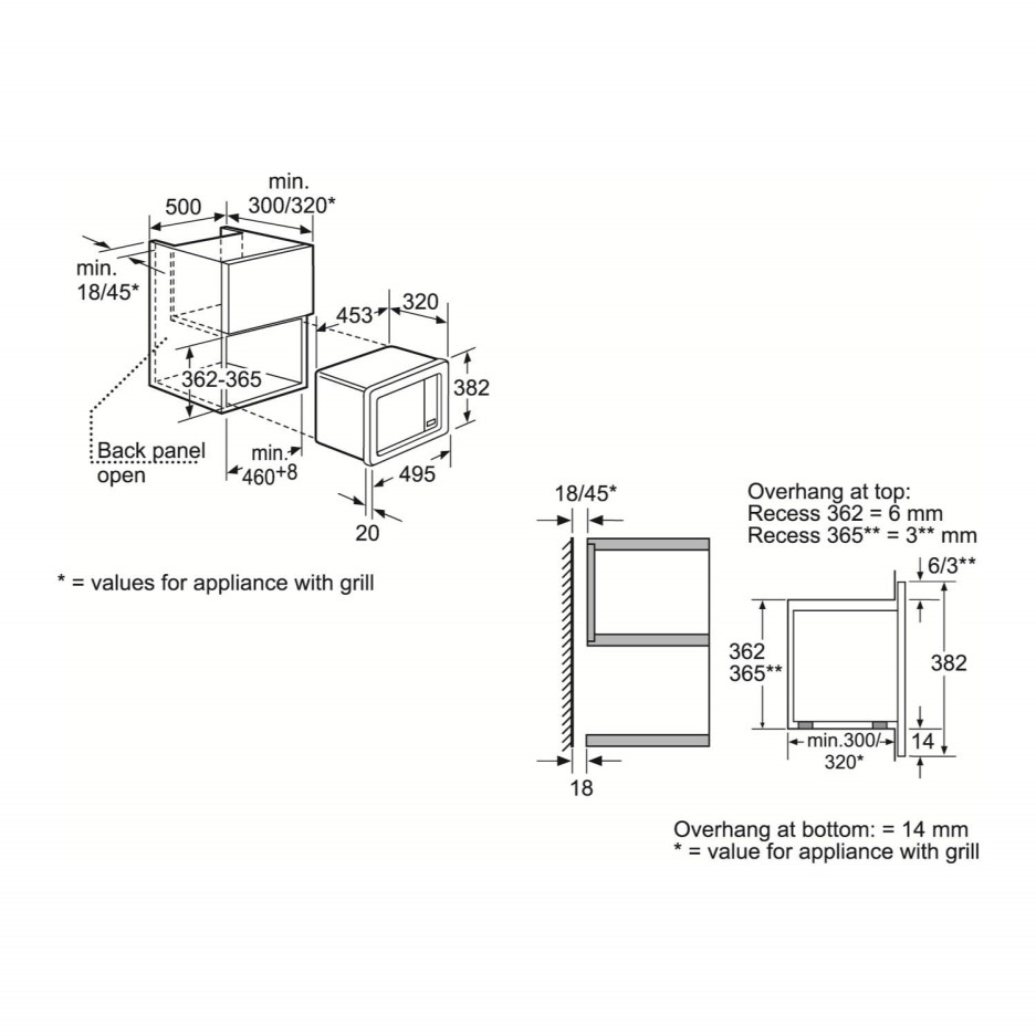 Neff H53W50S3GB 800W 17L Builtin Standard Microwave For A 50cm Wide