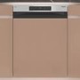 Hotpoint Maxi Space Semi-Integrated Dishwasher - C-Rated Silver control panel