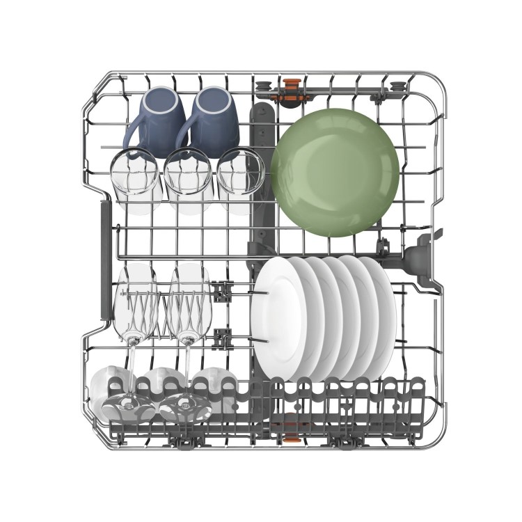 Hotpoint Maxi Space Semi-Integrated Dishwasher - C-Rated Silver control panel