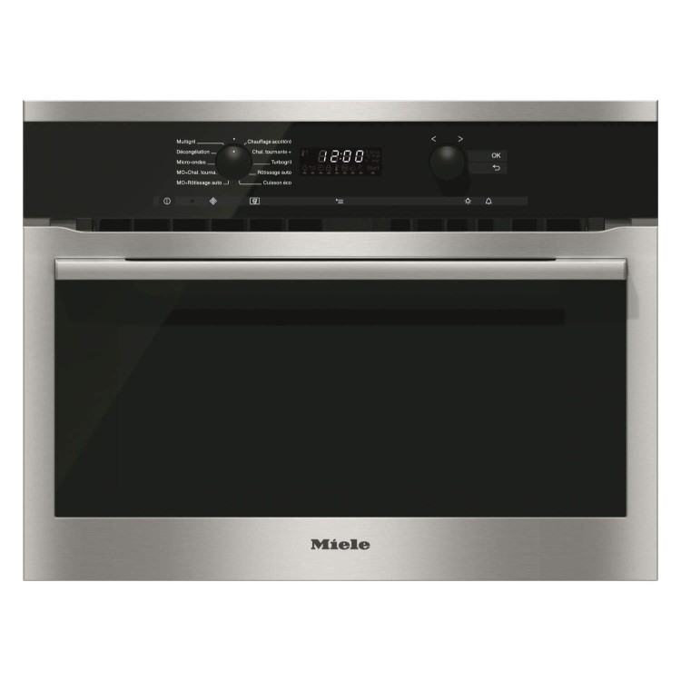 GRADE A1 - Miele H6100BMclst EasyControl 1000W Multifunction Built-in Combi Microwave Oven - CleanSteel