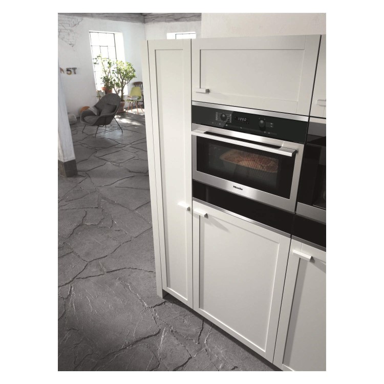 GRADE A1 - Miele H6100BMclst EasyControl 1000W Multifunction Built-in Combi Microwave Oven - CleanSteel