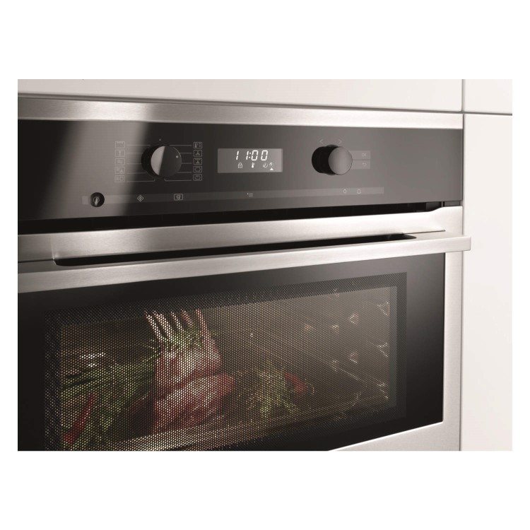 GRADE A1 - Miele H6100BMclst EasyControl 1000W Multifunction Built-in Combi Microwave Oven - CleanSteel