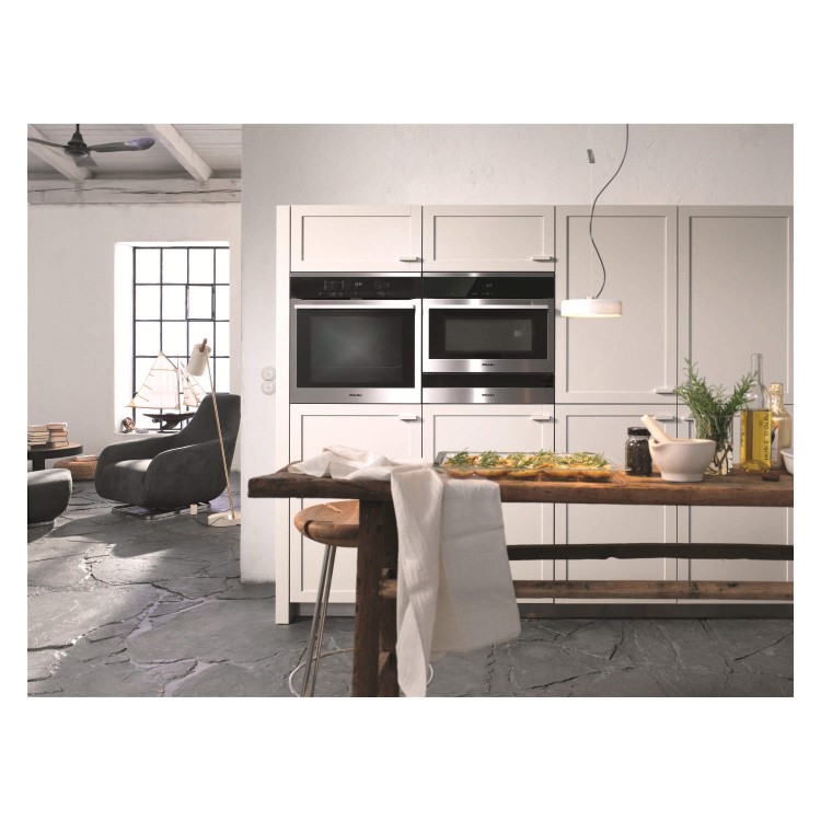 GRADE A2 - Light cosmetic damage - Miele H6160BPclst H 6160 BP EasyControl 8 Function Electric Built-in Single Oven With MoisturePlus And Pyrolytic Cleaning - CleanSteel