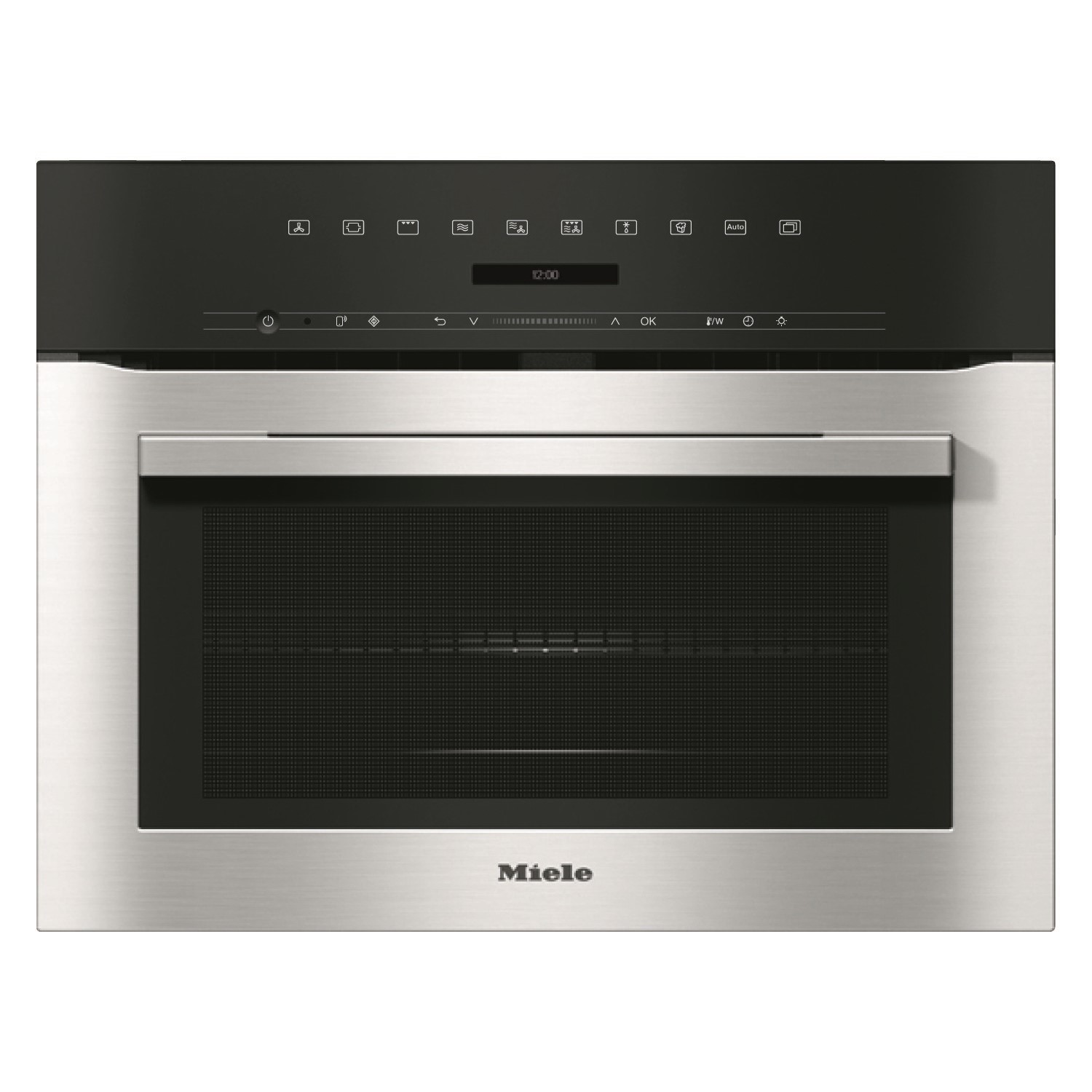 Miele H7140BM Built-In Combination Microwave Oven - Clean Steel