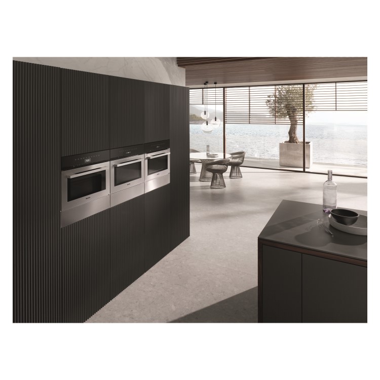 Miele H7140BMclst 1000W 46L Touch Control Built-in Combination Microwave Oven - Cleansteel