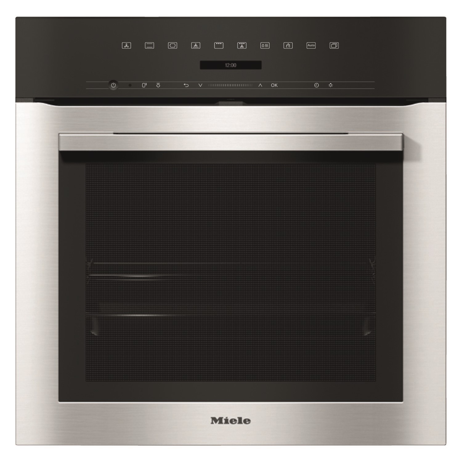 Miele ContourLine Touch Control Single Oven with Pyrolytic Cleaning - Clean Steel