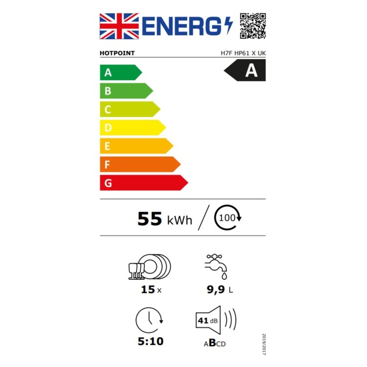 Hotpoint Freestanding Dishwasher - A-rated Inox