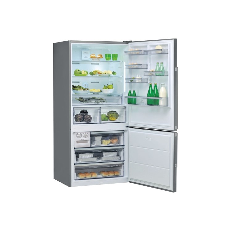 Refurbished Hotpoint H84BE72X Freestanding 588 Litre 60/40 Frost Free Fridge Freezer Inox